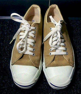 MADE IN USA VINTAGE CONVERSE JACK PURCELL CAMEL SUEDE SIZE 8 US MEN