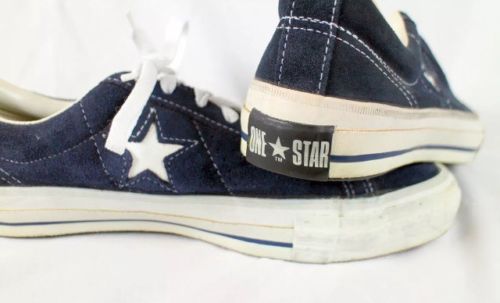 MADE IN USA VINTAGE CONVERSE ONE STAR BLACK CANVAS 8.5 US MEN