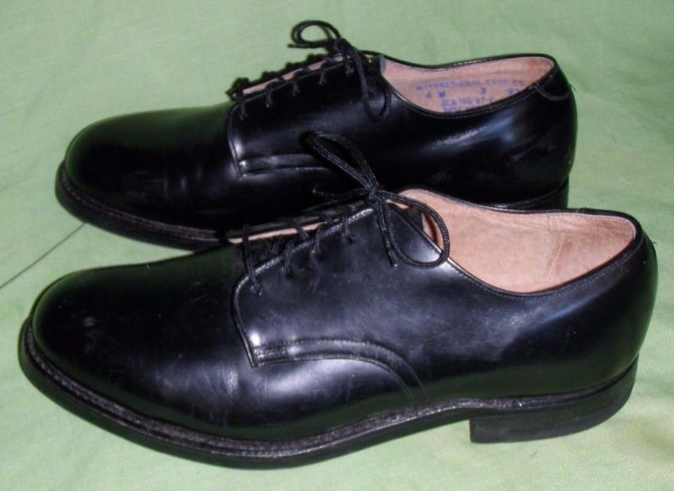 Vintage 1986 International Shoe Co. Black Leather Oxfords Mens Size 6 W Shoes