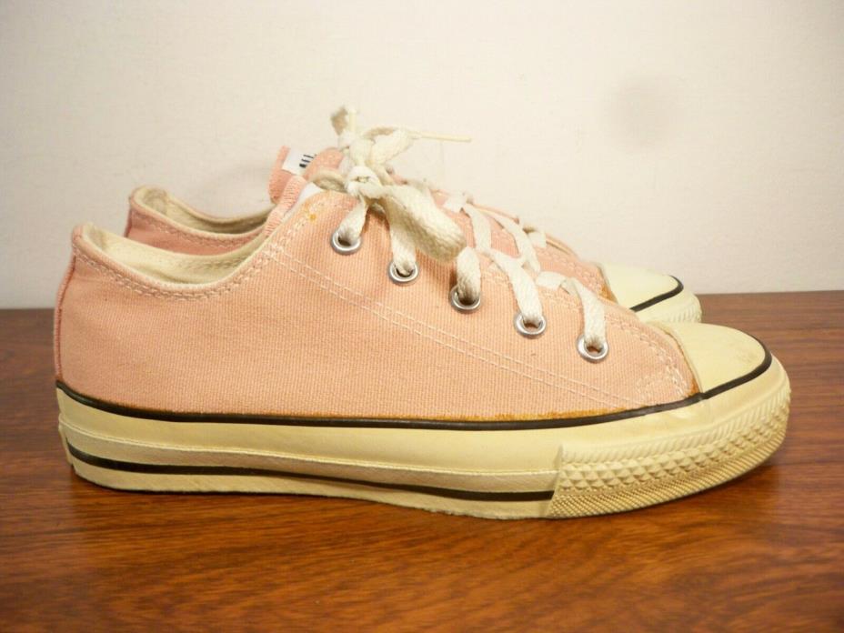 Vintage CONVERSE Chucks All Star Pink Low Top Shoes Sneakers Mens Boys Kicks 2.5