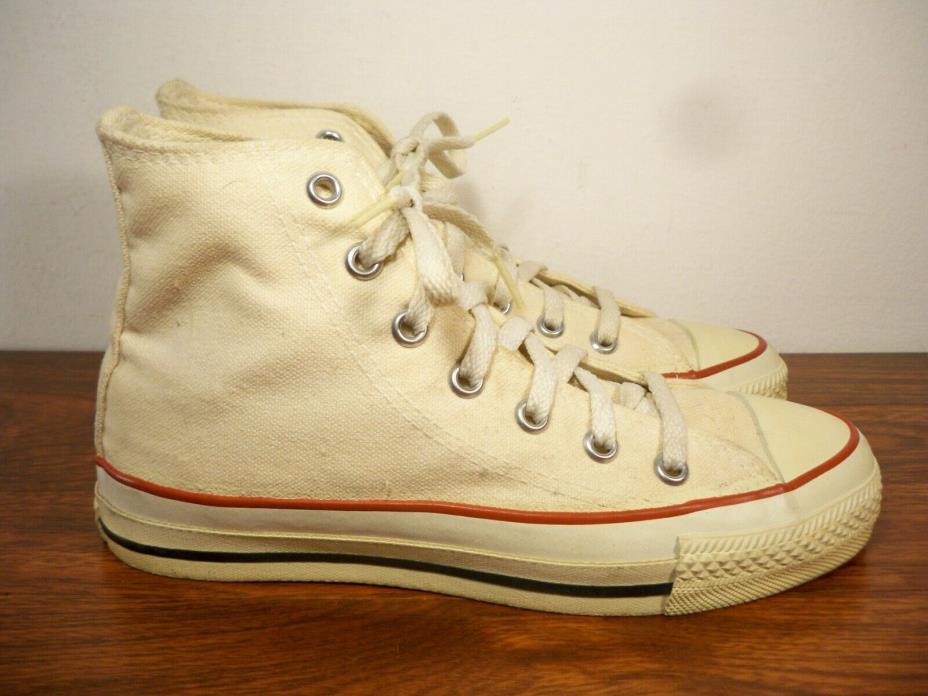 Vintage CONVERSE Chucks All Star Tan High Top Shoes Sneakers Men's Boy's Kicks 2