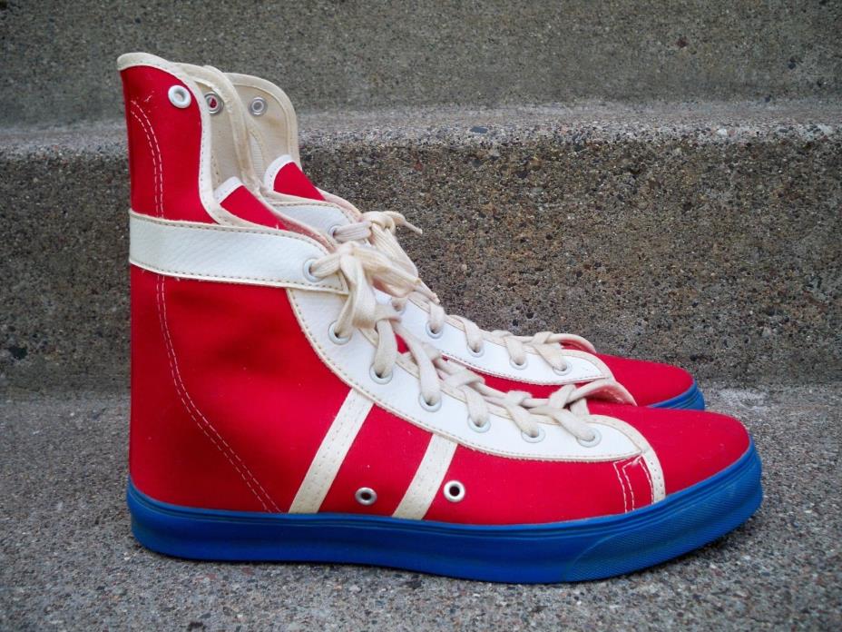 Vtg CONVERSE Phil Esposito Red Canvas High Top Men's Sneakers Kicks Shoes 11.5