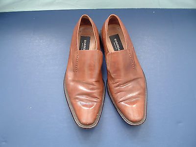 Vintage brown leather slip ons bardelli beverly hills shoes casual dress