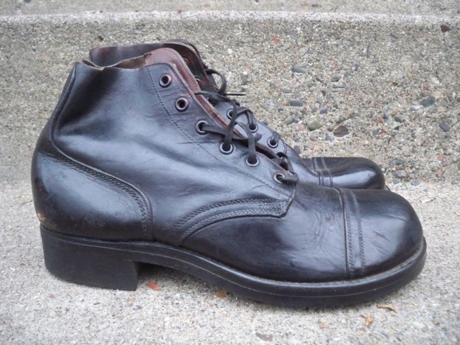 ORIGINAL WWII US ARMY Infantry CAP TOE MENS COMBAT Military LEATHER BOOTS 7 Wide