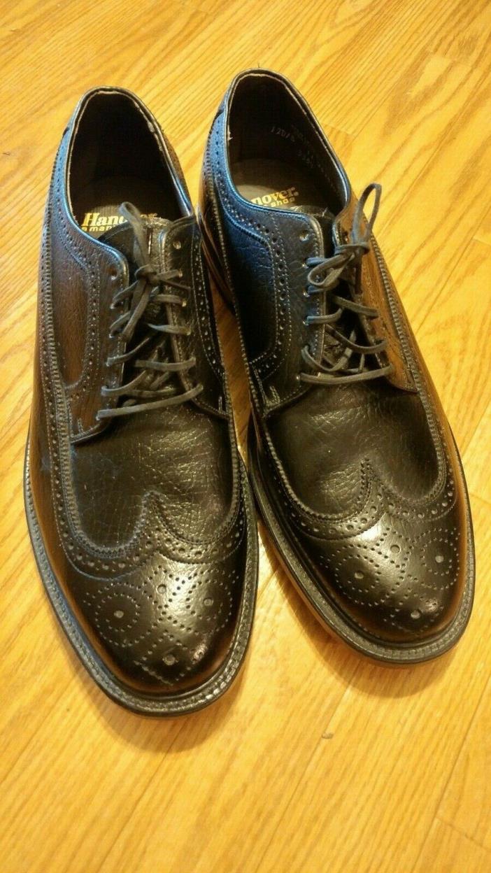 Vintage Hanover Black Wingtip Oxford Shoes Size 12 Medium