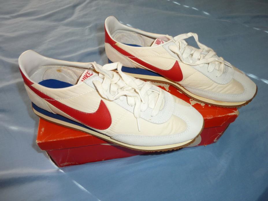 Vintage 1982 Nike Oceania Red White Blue Shoes Size US 10.5 Made in Philippines