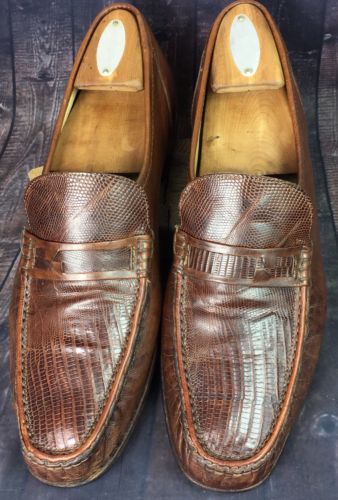 Nettleton Lizard Skin Leather Shoes Sz 11 N Excellent Condition
