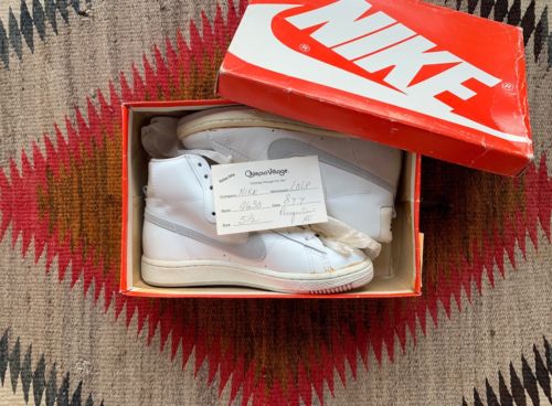 Vintage 80s Nike Recognition Hi Basketball Shoes Size 5.5 Deadstock NOS 1980s