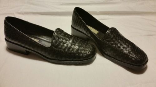 Vintage Bernardo Woven Patent Leather Mens Loafers Sz 9M