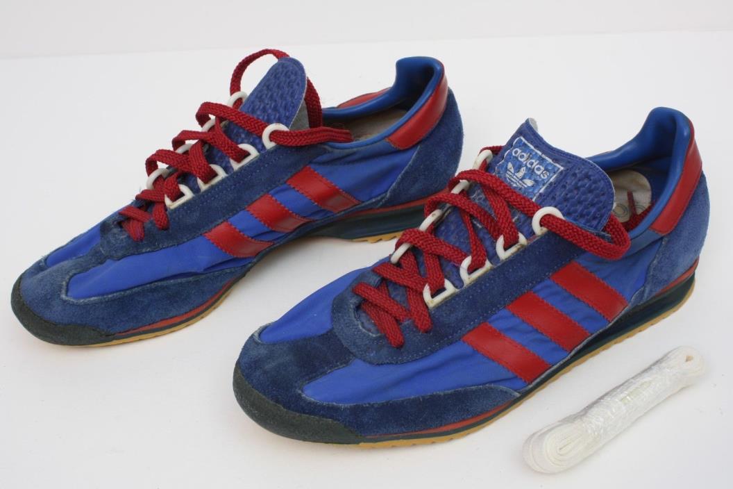 1976 VINTAGE ADIDAS SL76 Trainer Blue Red stripes US sz 6.5 (37) Starsky Hutch
