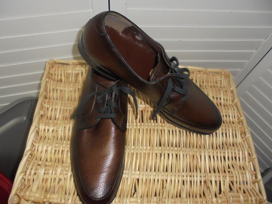 Vtg Weyenberg Massagic Mens Brown Leather Derby Oxfords Mens Shoes 10.5 A new