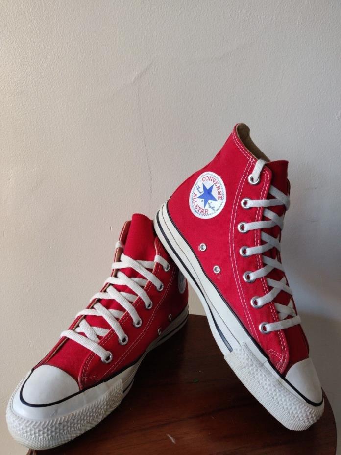 Vintage Converse Chuck Taylor All Star High Top size 6 US made in USA color red