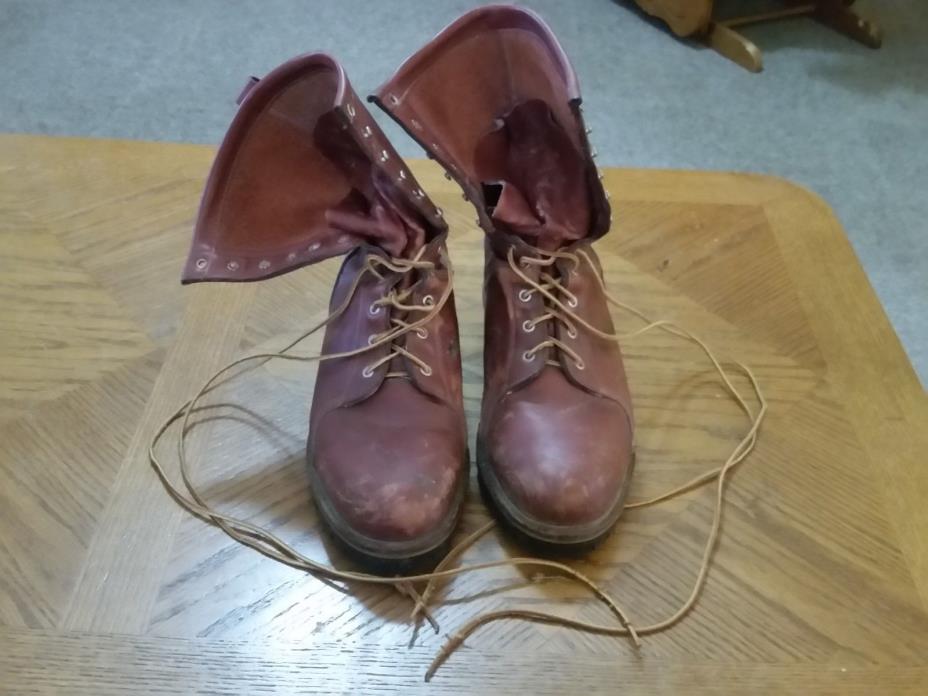 F.H. Hall Linemen's Supply Brown Men's Work Shoe Boots Size 11.5 D Steel Toe