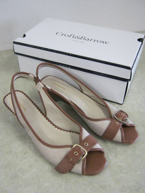 Women’s Shoes- Croft & Barrow- Carmen Style Sandals- Natural, Size 9- New in Box