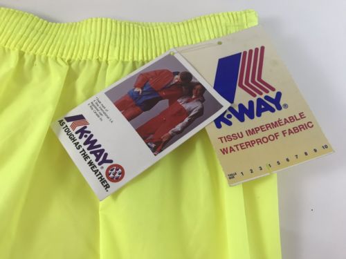 Vintage K-Way KWay K Way nylon pants 1980s Size 4  14-16yrs New old stock W Tags