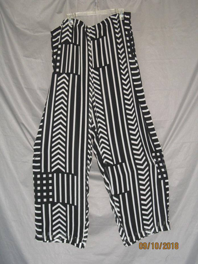 1990s Black & White Pants Rave