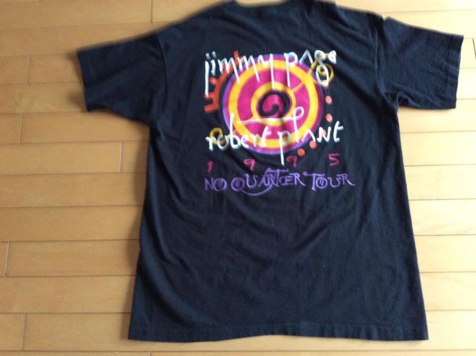 Very rare 1995 Page & Plant bulls eye NO QUARTER TOUR  T-SHIRT