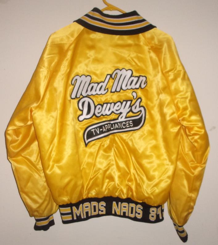 Mad Man Dewey's Vintage Satin Jacket (Size L) (Elmira, NY) (Rare)