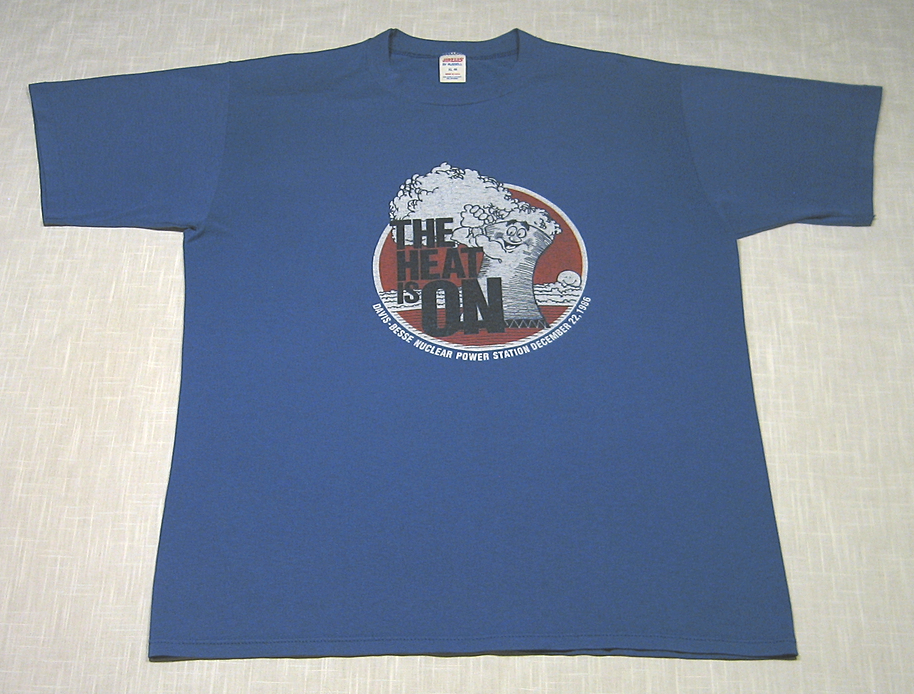 Vintage DAVIS BESSE Nuclear Power Plant T-Shirt (1986) Jerzees SOFT + THIN! L