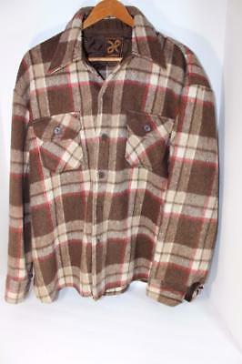 Vintage Haband Wool Blend Flannel Button Down Heavyweight Shirt AWESOME Sz LARGE
