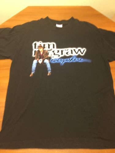 Vintage 1997 Tim McGraw Everywhere Tour Concert Tee T-Shirt USA XL Black