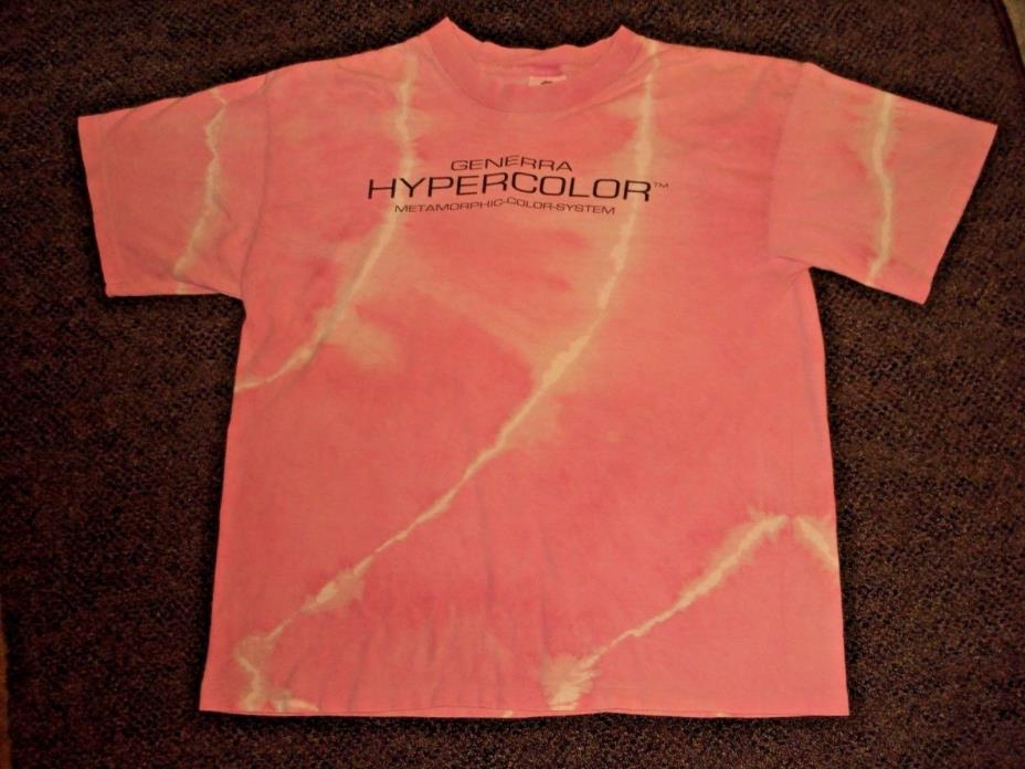 Vintage Men's M/L Generra Hypercolor Metamorphic Color System T Shirt Pink NICE