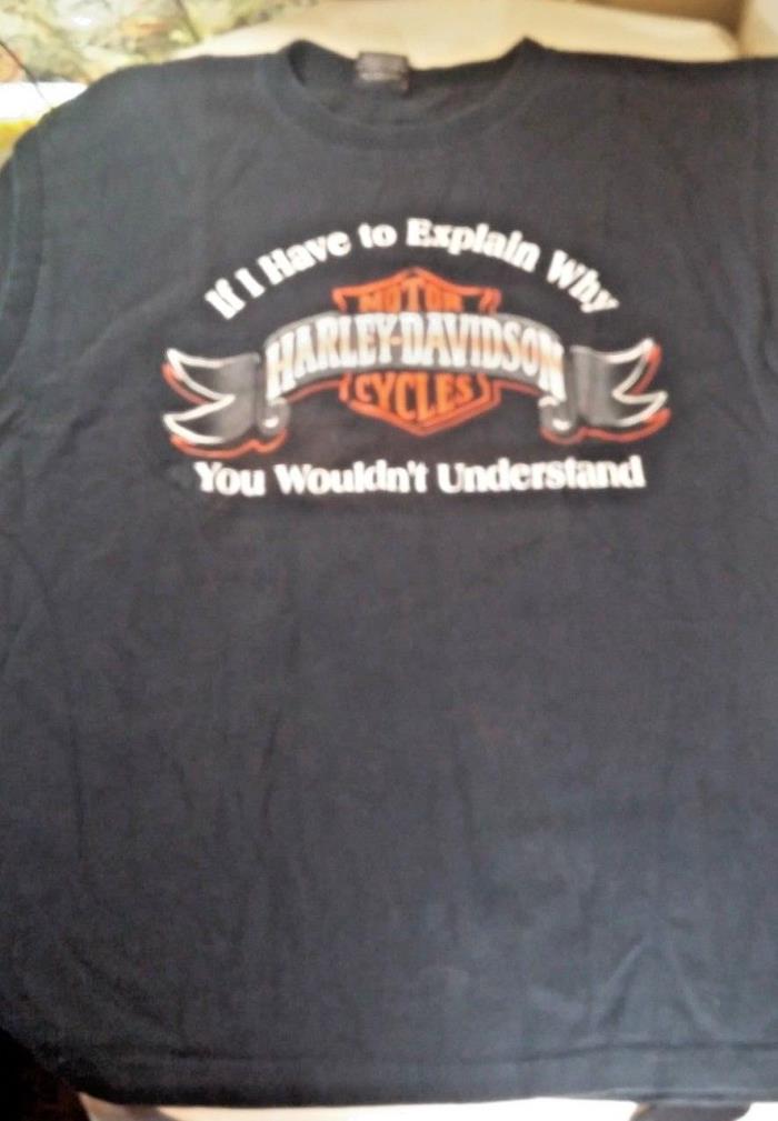 Harley-Davidson VTG Short Sleeve Graphic T-Shirt SZ 2XL  Black USA