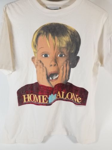 Rare vtg 1990 original Home Alone T shirt Movie Promo Stanley Desantis Iconic