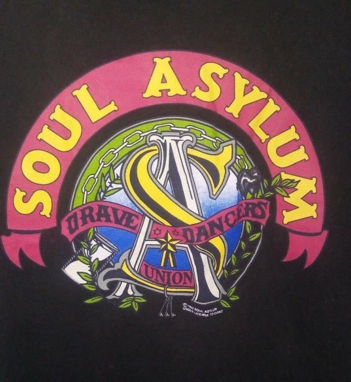 ORIGINAL Soul Asylum Grave Dancers Union Tour Tee Shirt Vtg 1992 XL Giant Tag