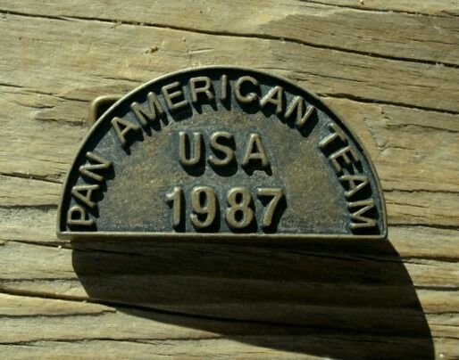 PAN AMERICAN TEAM USA 1987 Belt Buckle for Thinner, 1