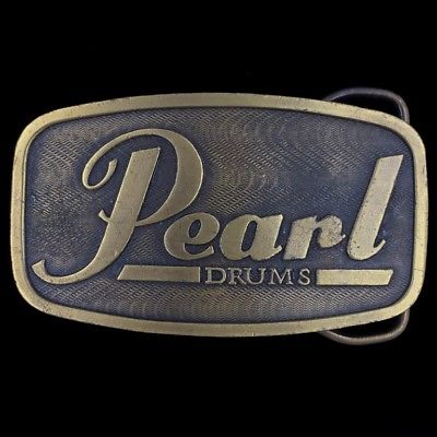 Vtg Nos Pearl Drum Drummer Music Country Band Gibson Norlin Rare Belt Buckle