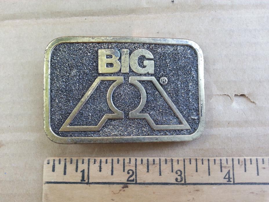 Vintage Big A Auto Parts BRASS Belt Buckle THE GREAT AMERICAN BUCKLE COMPANY