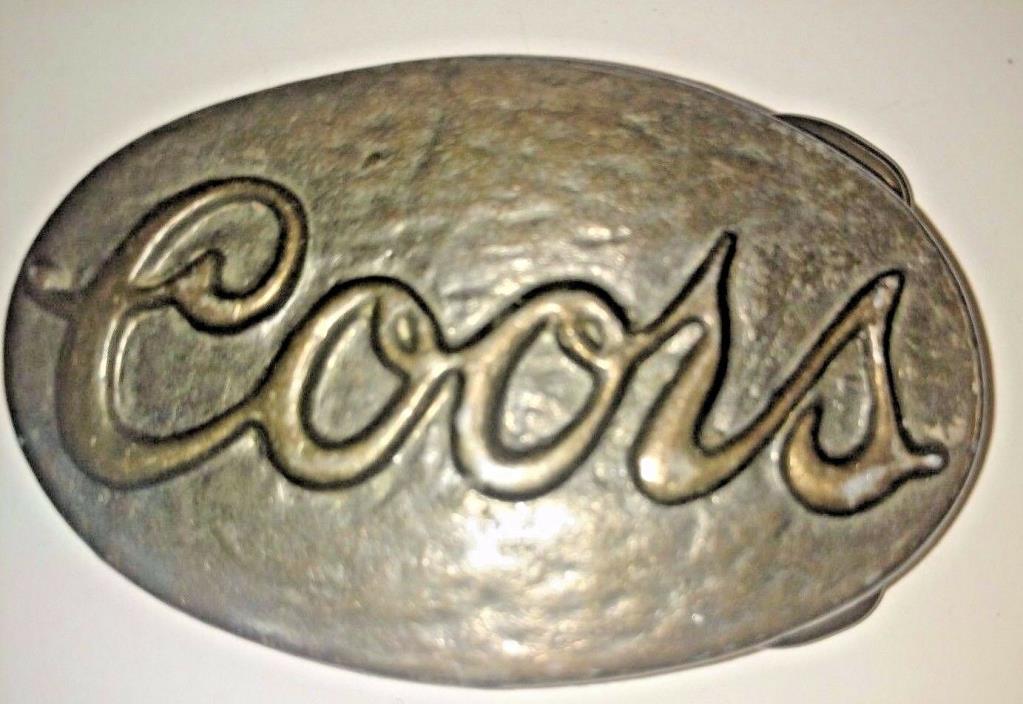 COORS   BEER BREWING COMPANY  BELT BUCKLE  VINTAGE 1970s