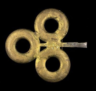 Vtg Carpenter Nail Metal Abstract Brutalist Art Rustic Brasstone Belt Buckle
