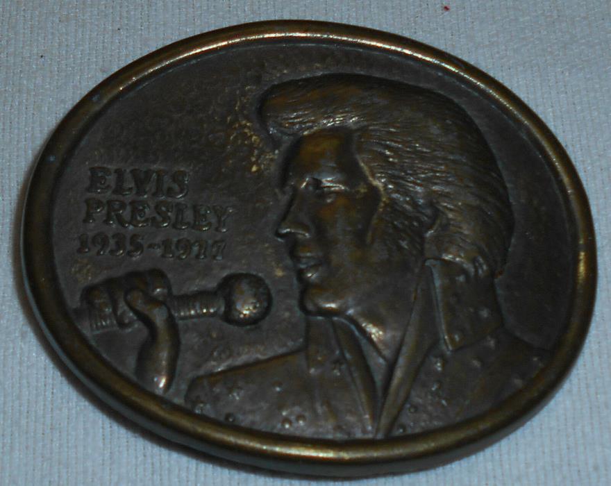 Elvis Presley First Edition Commemorative Memorial Belt Buckle 1935-1977