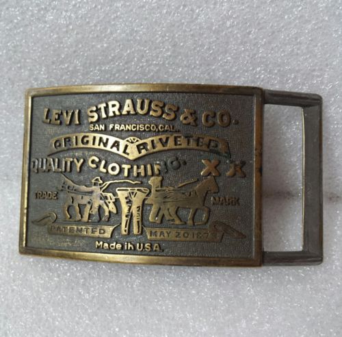 Levi Strauss & Co Belt Buckle Quality Clothing Patented USA Trade Mark San Fran