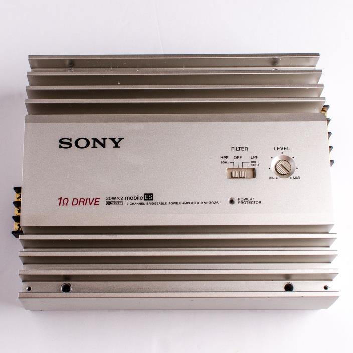 Sony XM-3026 Stereo Bridgeable Power Car Auto Amplifier 30Wx2 MADE IN JAPAN RARE