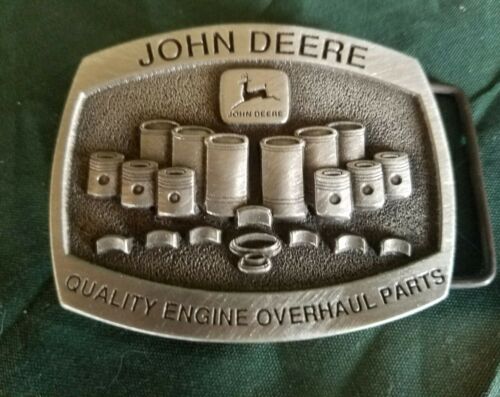 John Deere Tractors Engine Overhaul Parts; VTG. LIMITED ED.#1698 Belt Buckle