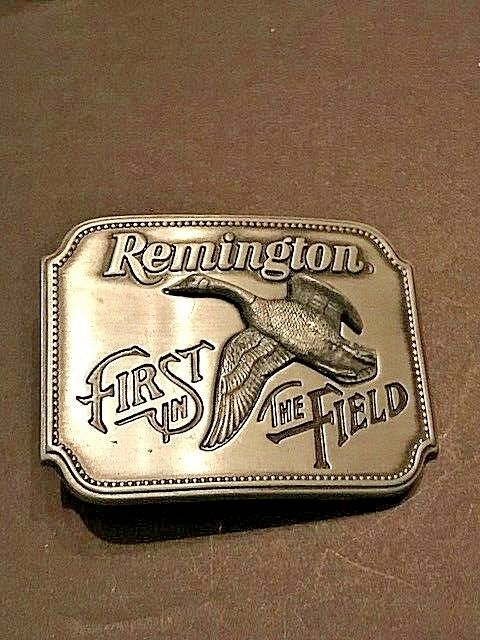 Remington Belt Buckle Canada Goose by Sid Bell 1980 Very Nice!