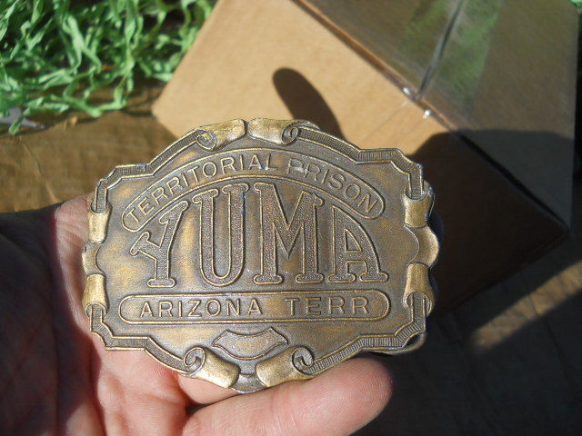Used Yuma Territorial Prison Arizona Terr Heavy Brass Belt Buckle