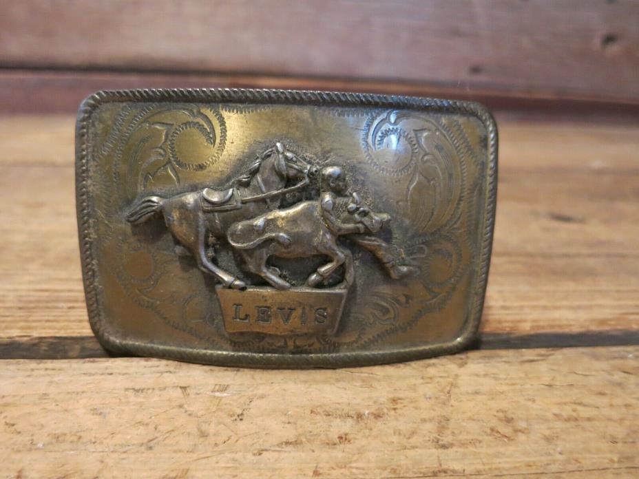 Vintage LEVI'S Belt Buckle Horse