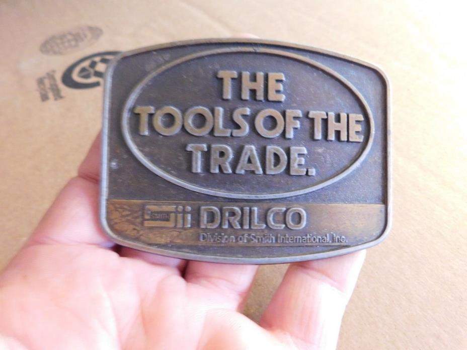 VINTAGE DRILCO TOOLS OF THE TRADE BELT BUCKLE
