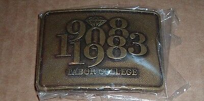 Tabor College 1908 - 1983 Hillsboro Kansas Belt Buckle