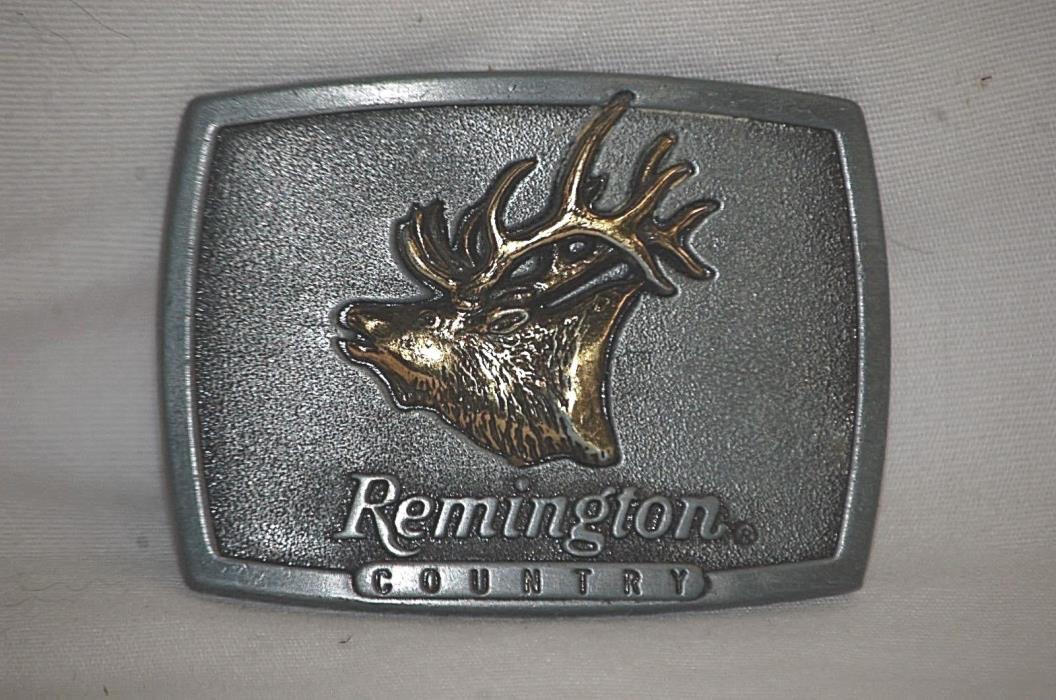 Vintage Remington Country Bugling Elk Belt Buckle 1986 Sid Bell USA Made