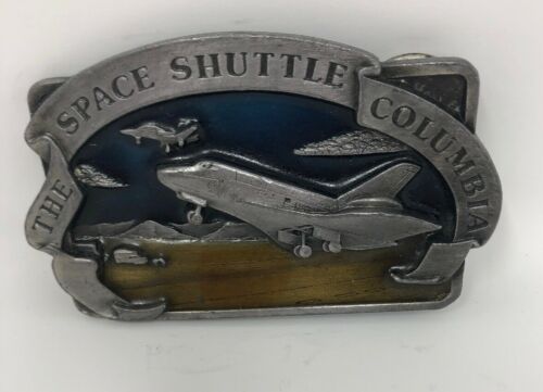 Vintage The Space Shuttle Columbia Belt Buckle NASA 1982 Bergamot Brass Works