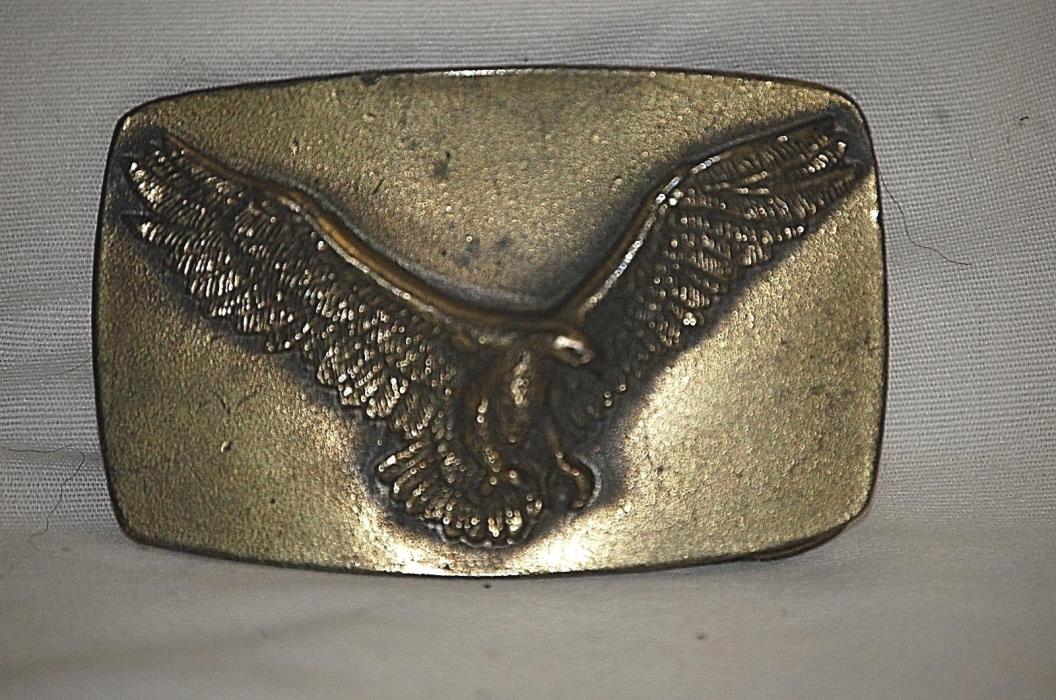 The Great American Buckle Brass Eagle Western Cowboy Belt Buckle No 504 1978 USA