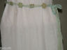VINTAGE LIGHT GREEN ROPE BELT WOODEN FLOWERS BEADS FITS UP TO 38