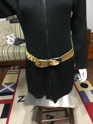 Vintage 80's Gold Heavy Metal Hip Belt