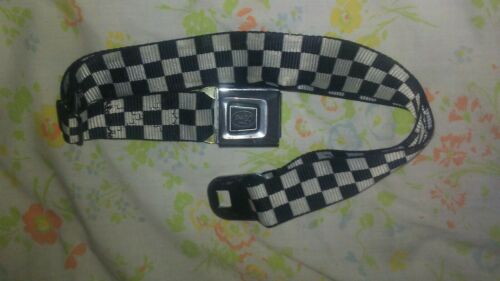Ford Seat Belt Accessory Black White Check vintage Retired email for photos