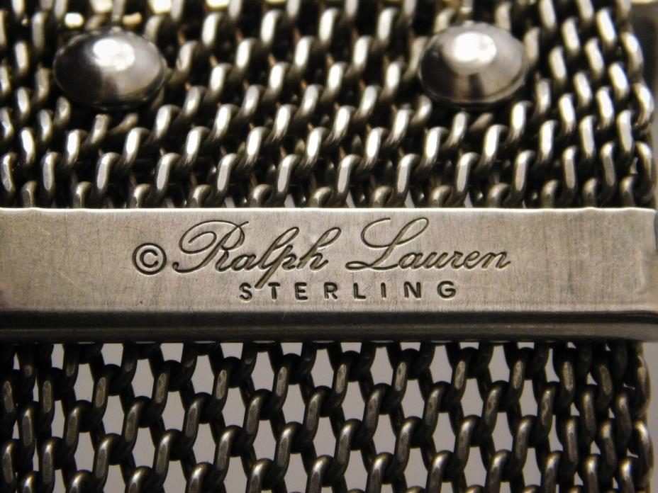 Ralph Lauren Vintage Sterling Silver Mesh Belt ~ 29 1/2
